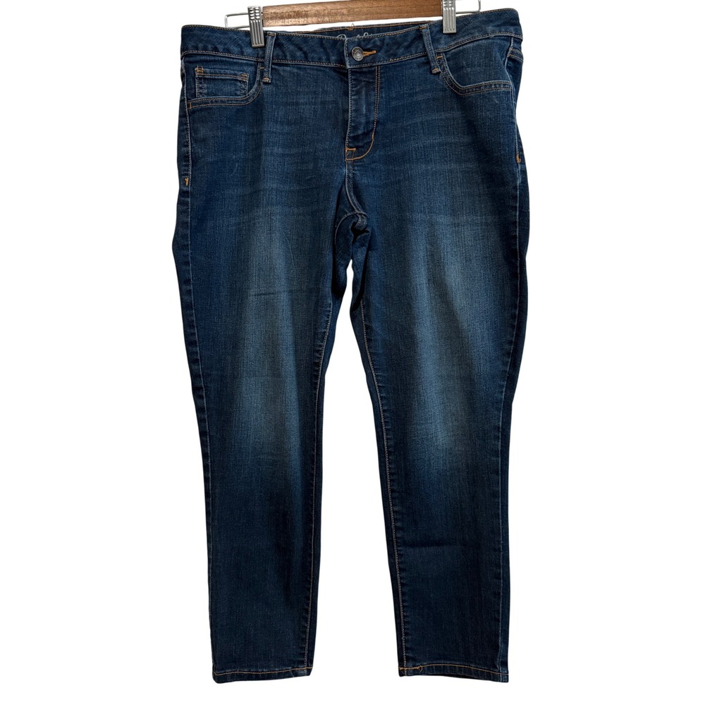 Old Navy The Rock Star Mid Rise Dark Wash‎ Skinny Jeans Women 14 Regular